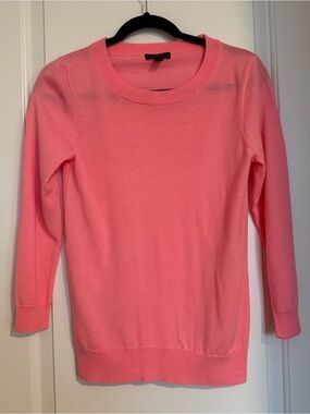 J.Crew Tippi Sweater 100% Merino Wool in Corral Size S Preppy Soft Academia